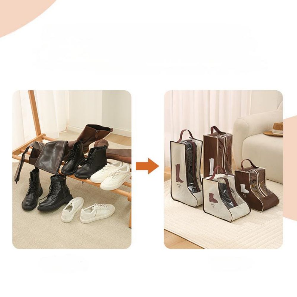 Schoen Opbergtas Thuis Handheld Non-woven Visuele Overschoen Stoflaarzen Korte Laarzen Covers Waterdichte Schoenen Organizer Gods