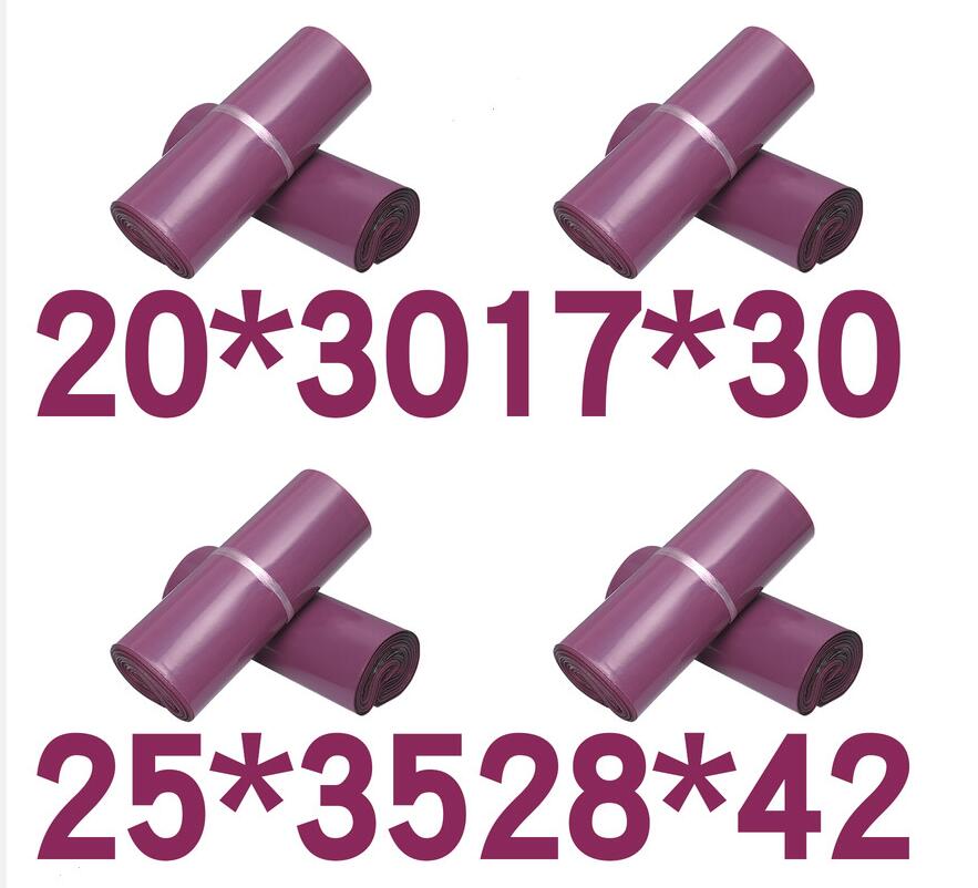 Purple Color Express Bags 50pcs/lot Self-Seal Adhesive Courier Bags Waterproof Plastic Poly Envelope Packaging Bag
