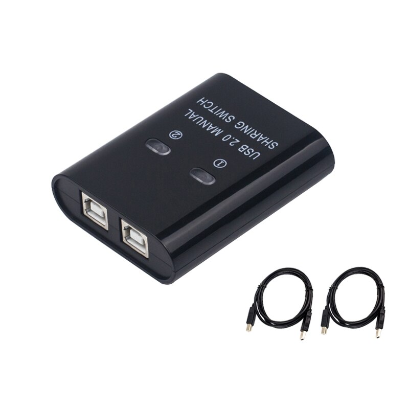 Usb switch 2 port manuell usb hub to datamaskiner deler u disk skriverenhet to i en ut usb 2.0 deler med kabel
