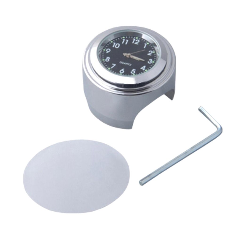 Motorfiets Quartz Klok 7/8 Inch Stuur Mount Horloge Motorbike Chrome Dial Klok Waterdicht Voor Harley Cruiser Atv Scooter