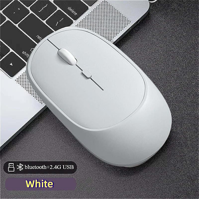 MINGCVIL Drahtlose Maus Bluetooth USB Stille Mäuse Einstellbare DPI Ergonomisches Wiederaufladbare Gaming Maus Für Xiaomi Tablet: Black