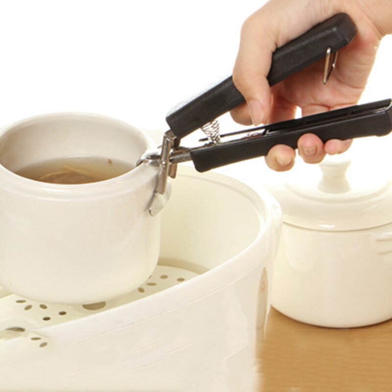 Home Camping Anti Anti-escaldado olla Bol Pan Gripper utensilios de cocina Picnic brazo titular de la manija Clip 8A1034