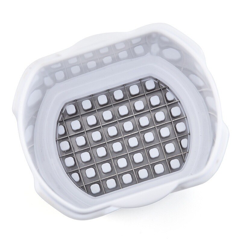 Plastic French Fries Cut White Potato Cutter With 44 Grids With Lid Quick Cut French Fries Plastic Slicer Chopper Chips Potato