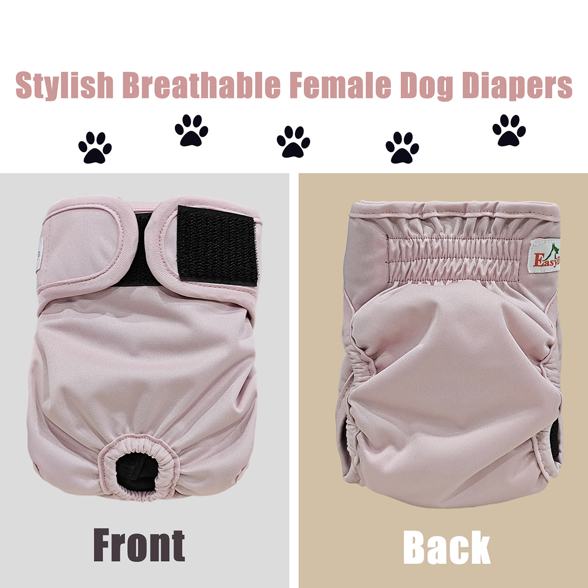 1pc pet feminino cão fralda lavável reutilizável shorts sanitários calcinha bonito cão roupa interior fraldas para cães de raça pequena xixi pant: M / Verde