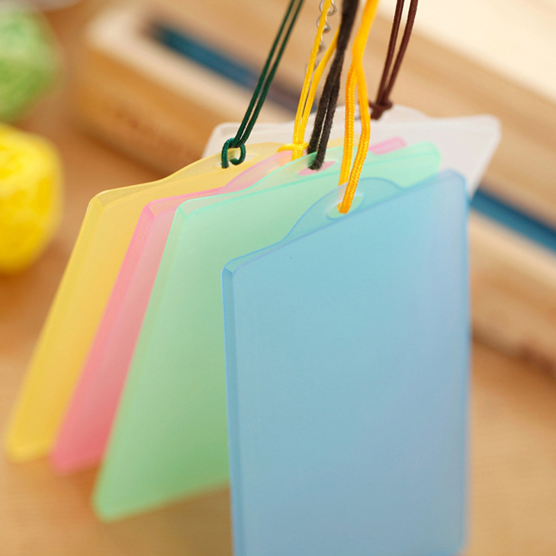 Porta-cartão em plástico transparente simples 3 pçs, nome, capa para cartão de crédito, cartão de crédito