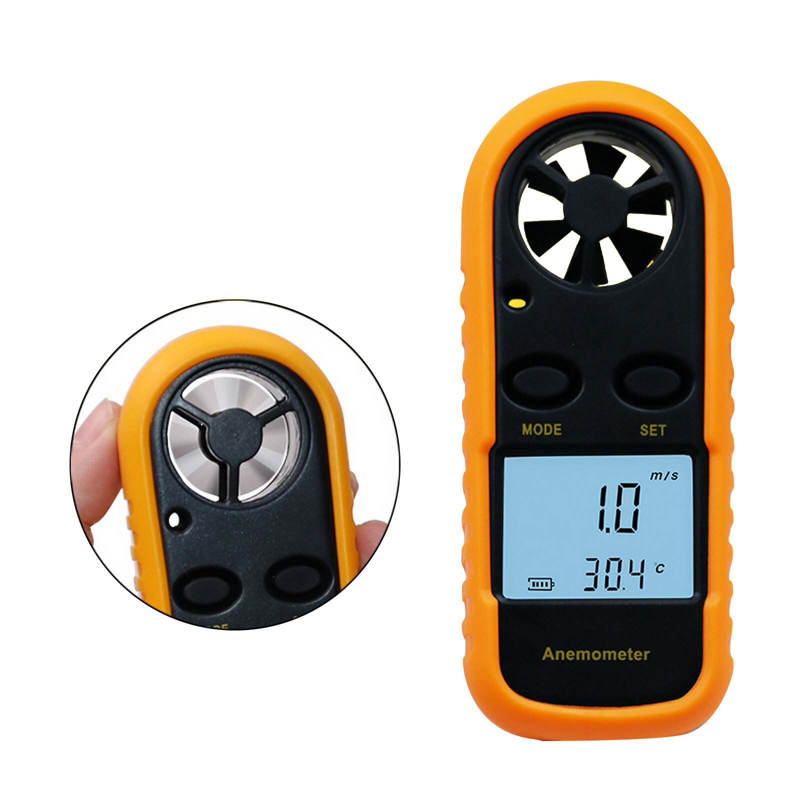 Wind Speed Handheld Digital Wind Speed Meter Portable Anemometer Sensor Wind Speed RZ818 GM816 0-30M/S Wind Meter Anemometer