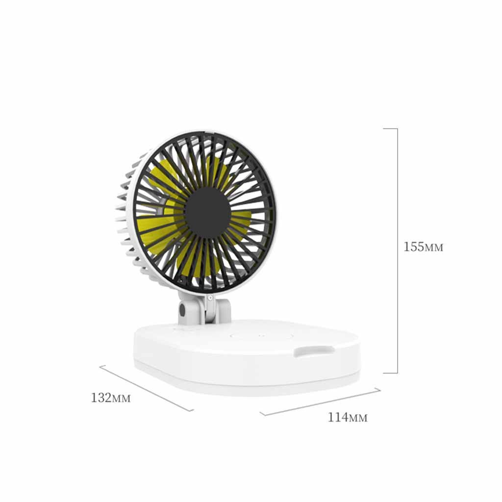 Mini Portable 2-in-1 Fan & Phone Charger + USB charging + Wireless Charging 3-speed adjustable multi-function Car fan