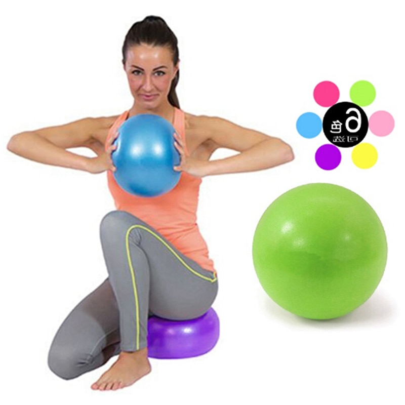 25CM Bola de Yoga ejercicio de gimnasia Fitness Pilates Bola de ejercicio de equilibrio gimnasio Fitness Yoga balón para Core Entrenamiento de interior Bola de Yoga