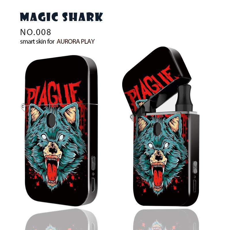 Magie Shark Coole Leopard Fuchs Tiger Lion Wolf PVC Fall Aufkleber Haut Abdeckung Warp Film für Aurora Spielen 001 -010: 008