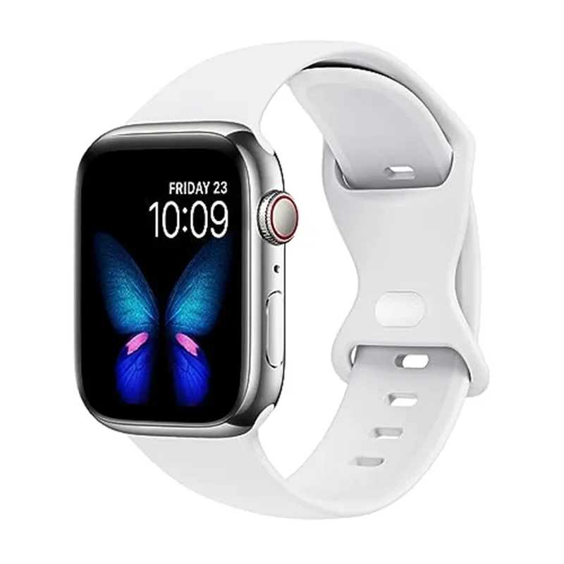 Sportarmband för apple watch-band 44mm 45mm 41mm ultra 2 49mm 40 38/42mm 46mm silikonarmband iwatch-serien 10 7 9 8 6 5 4 3 se: Antik svart / 16mm