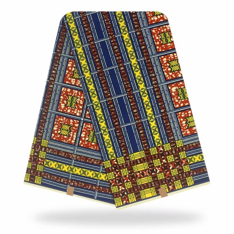 Afrikkalainen vahakangas vaha puuvillamateriaali kankaat 6 jaardia ankara afrikkalainen vahaprintti puuvilla ghana vahakangas mekkoon