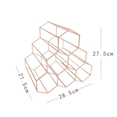Metal Geometric Wine Rack Nordic Simple Household ... – Vicedeal