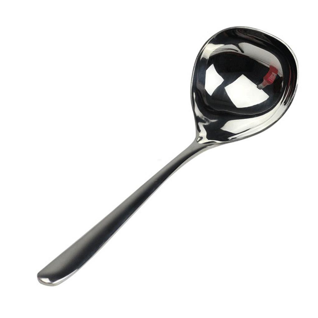 1pcs Soup Spoon Stainless Steel Spoon Mirror Finish Large Soup Scoop Buffet Banquet Party Dinner Tableware Kitchen Utensils