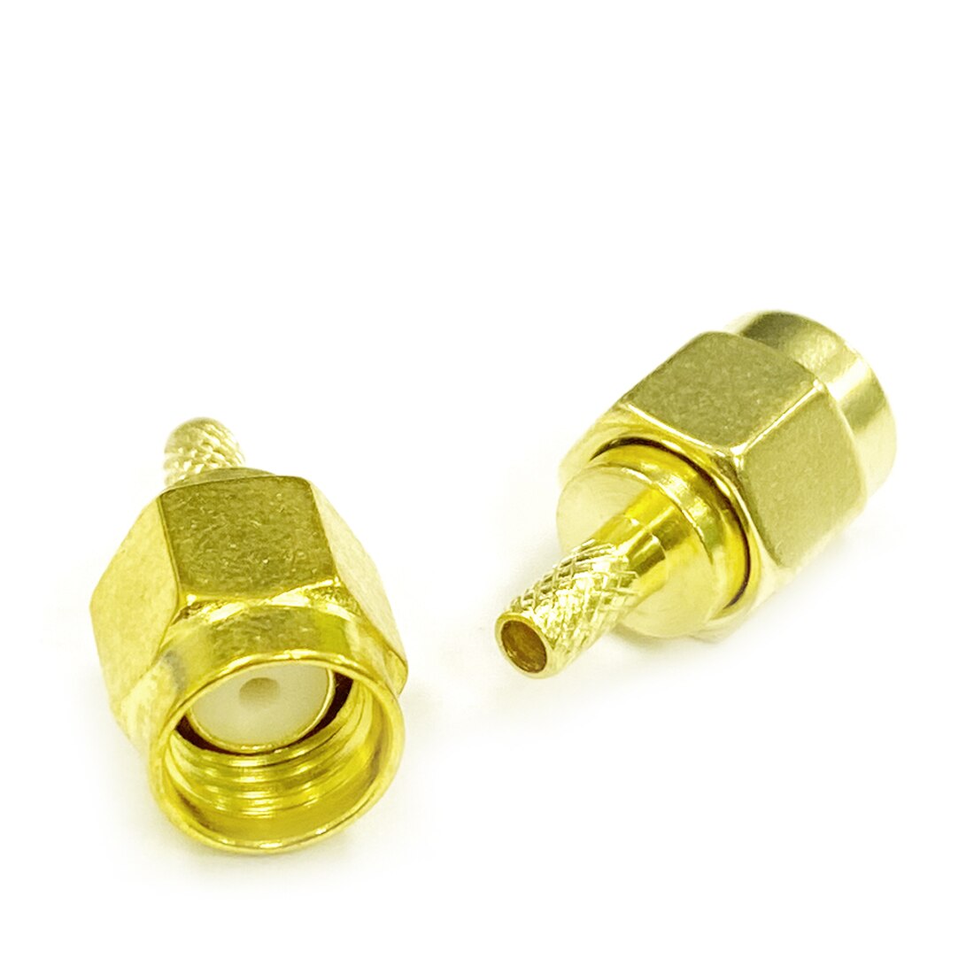 1pc RP-SMA Male Plug RF Coax Modem Convertor Connector Crimp RG316 RG174 LMR100 Straight Goldplated