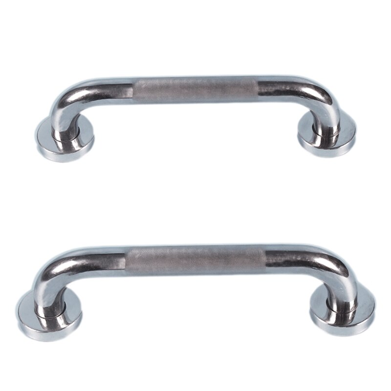 Mirror Reflection 304 Stainless Steel Knurled Bathroom Armrest Toilet Elderly Safety Non-Slip Handle