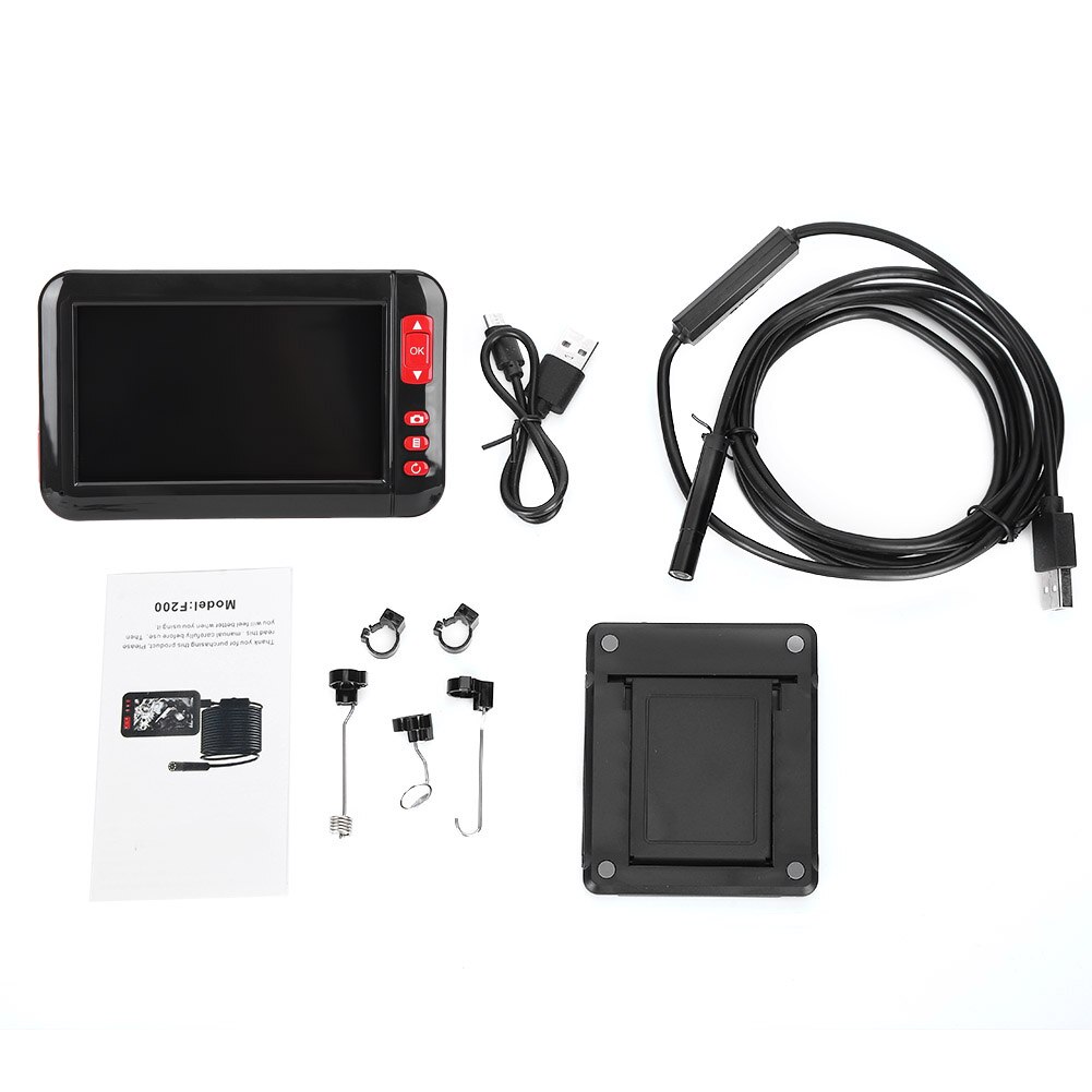 2m 4.3 Inch High Definition Screen Endoscope for Car Pipeline Air Conditioning Inspection