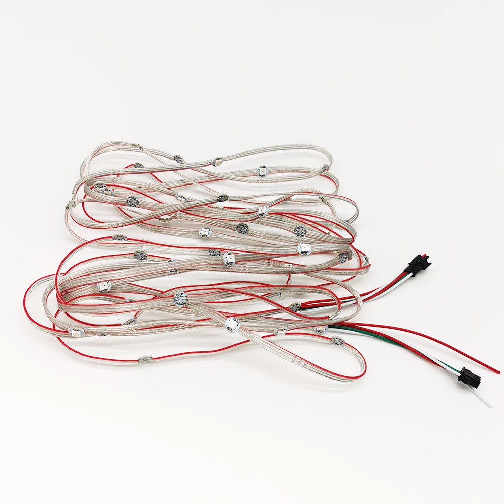 Diodes pré-soudées WS2812B, Module LED 5V 10cm, adressables individuellement, 5050 SMD RGB avec panneau dissipateur de chaleur, 50 pièces