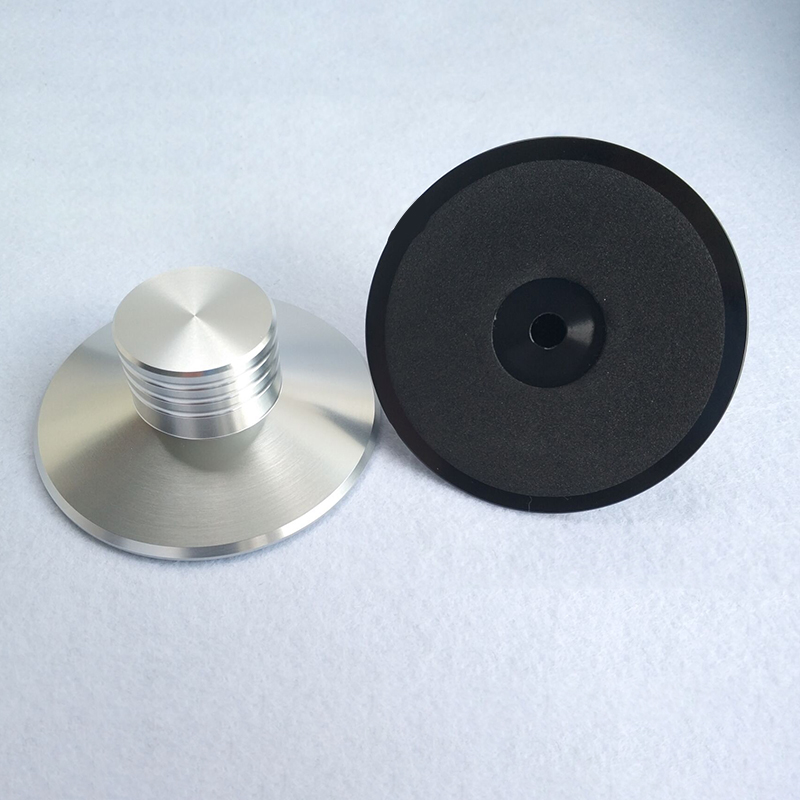 Hoge geluidskwaliteit Draagbare aluminium LP vinyl platenspeler Opnemen Gewicht Klem Disc Stabilizer Metalen Klem Disc Stabilizer
