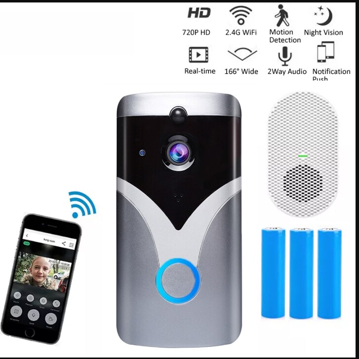 M20 Smart Ip Video Intercom Wifi Video Deurtelefoon Deurbel Wifi Deurbel Camera Ir Alarm Draadloze Beveiliging Camera Voor appartement
