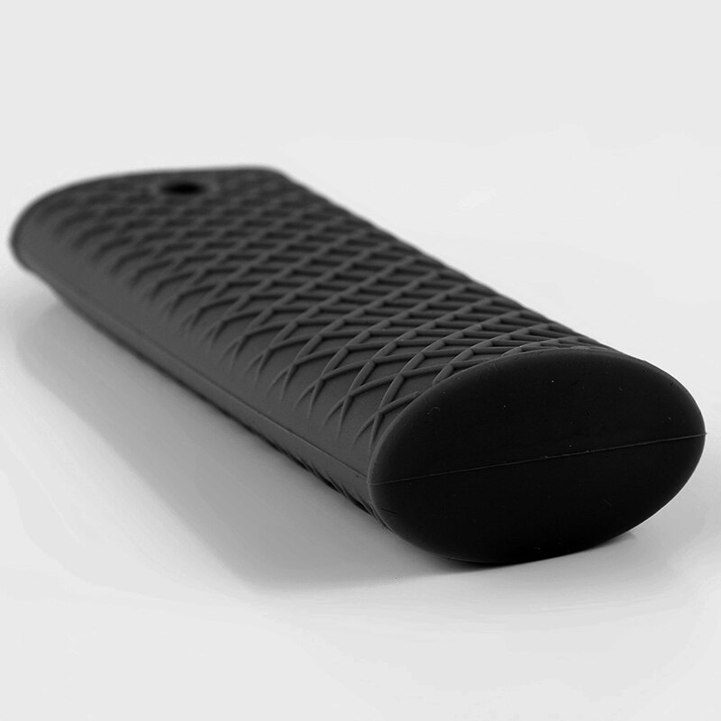 Mango de silicona para olla de cocina, accesorios de cocina, soporte para cacerola, manga antideslizante, piezas de utensilios de cocina, piezas únicas: black