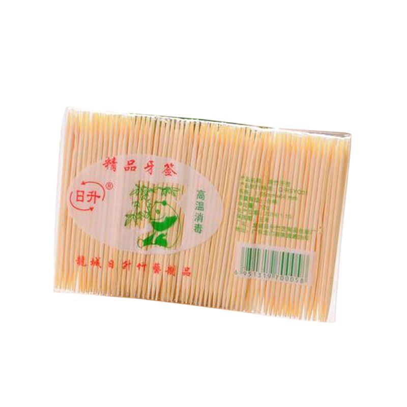 Palillos de dientes de madera Dental desechables de bambú 100 Uds restaurante doméstico de doble cara