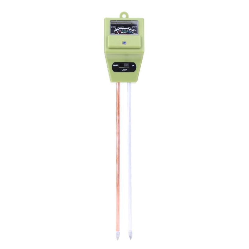 Digital Tester 3 in1 Soil Moisture Sunlight PH Meter Tester for Plants Flowers Acidity Moisture Measurement Garden Tool: Light Green