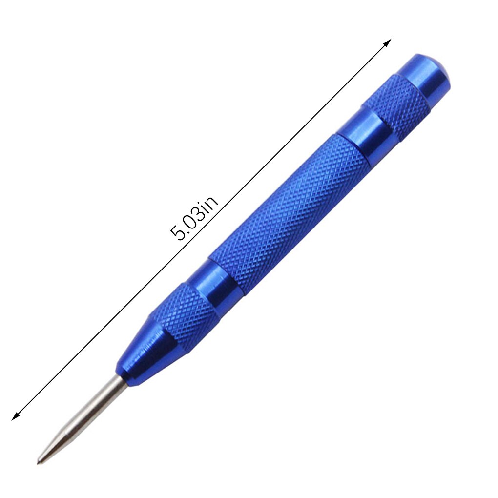 Automatic Center Pin Punch Spring Loaded Marking Starting Holes Tool HSS Center Punch Stator Punching Marker Woodwork Drill Bit: Blue