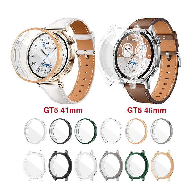 Voor Huawei Horloge GT5 46mm 41mm Anti-Kras Case Screen Protector Case Zachte TPU Rondom Beschermende bumper Cover