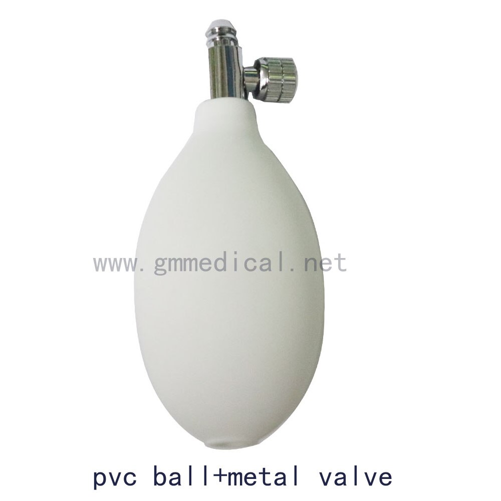 Manual Sphygmomanometer Latex/Pvc ball air inflatable bulb with metal valve use for blood pressure cuff.: small ball white