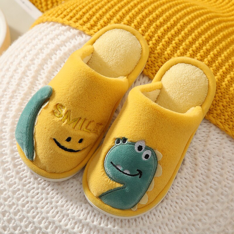 Bébé fille pantoufles dinosaure garçon diapositives automne hiver dessin animé intérieur chaussures enfants enfants anti-dérapant en peluche fourrure bascule: a3 / 18