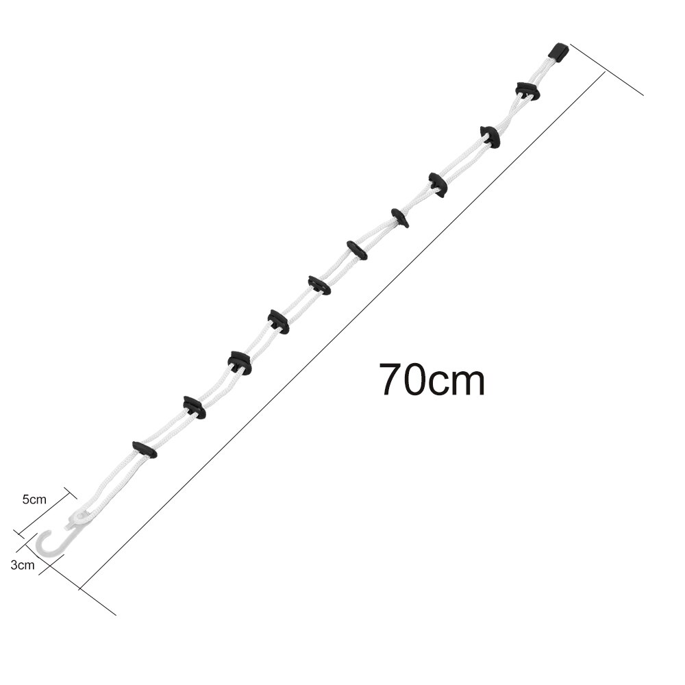 70CM cuerda colgante con Red con ganchos secado de medias Calcetines Rack tendedero calcetines multipropósito línea de ropa para acampar al aire libre casa