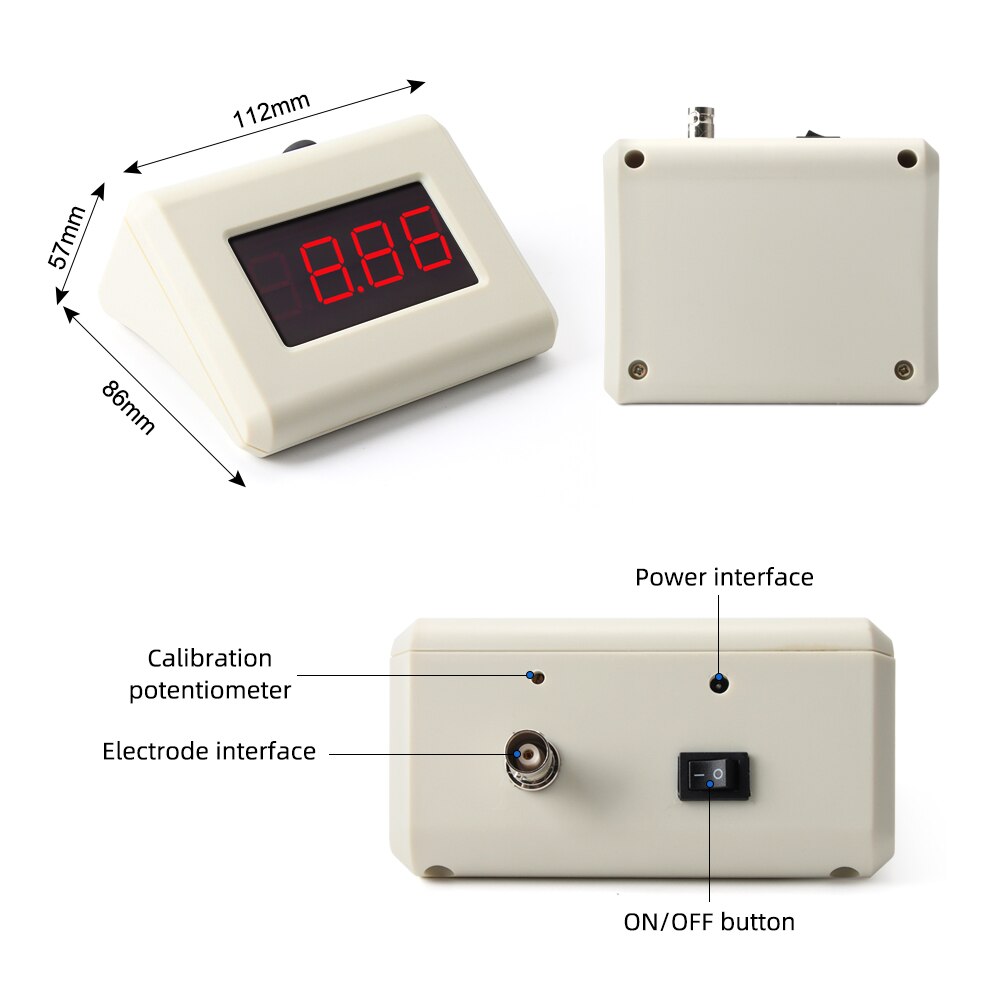 Digital PH Meter 0.00-14 Water Tester Measurement Acidometer Instrument Analysis for Swimming Pool Aquarium