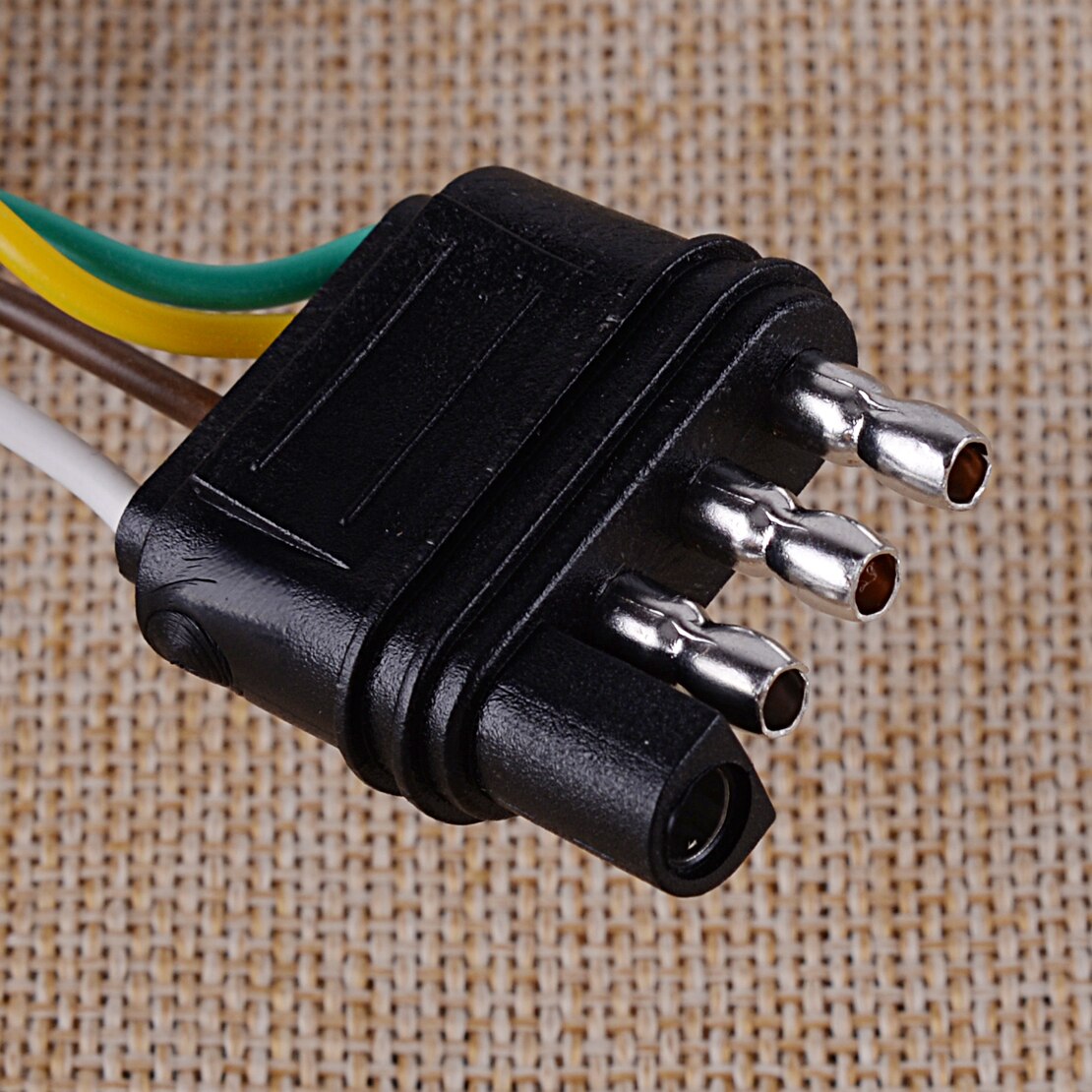 Citall mic-ap -210c 4- -tie litteä  to 7- suuntainen pyöreä rv-terän johdotussovitin perävaunun vetokoukun pistoke kannakkeella