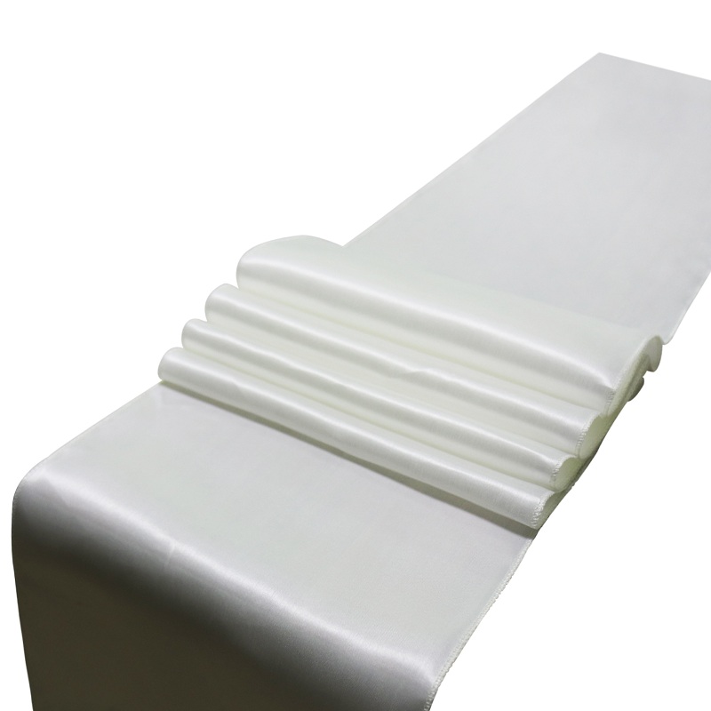 30 cm x 275 cm Banchetto di nozze corridore da tavolo in raso Tovaglia da pranzo Festa di nozze Decorazioni da tavola di lusso in tinta unita romantiche: Oro