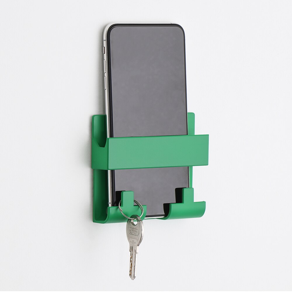 1PC Multifunctional Phone Charging Bracket Paste Style Colorful Keyring Wall Hook Storage Hanger Cradle Holder Phone Accessories