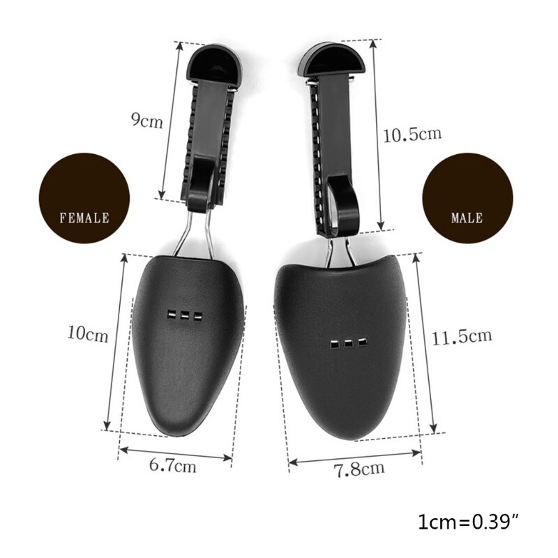 1 Pair Plastic Shoe Tree Shaper Shapes Stretcher Adjustable for Women Men