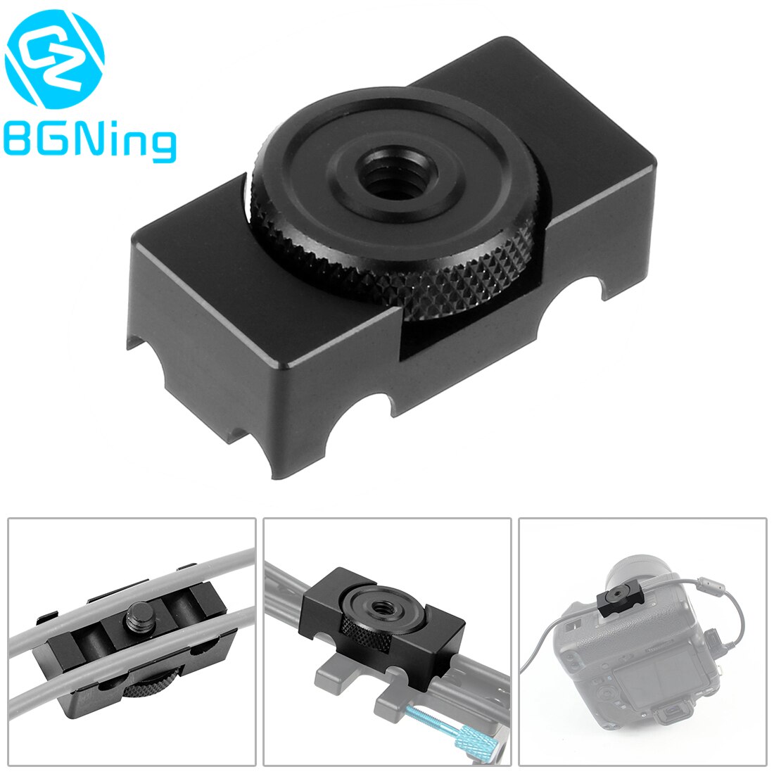Avvolgicavo in lega di alluminio DSLR corda protettore fotocamera digitale cavi USB blocco Clip morsetto coperchio adattatore di montaggio per 5D2 5D3 6D2