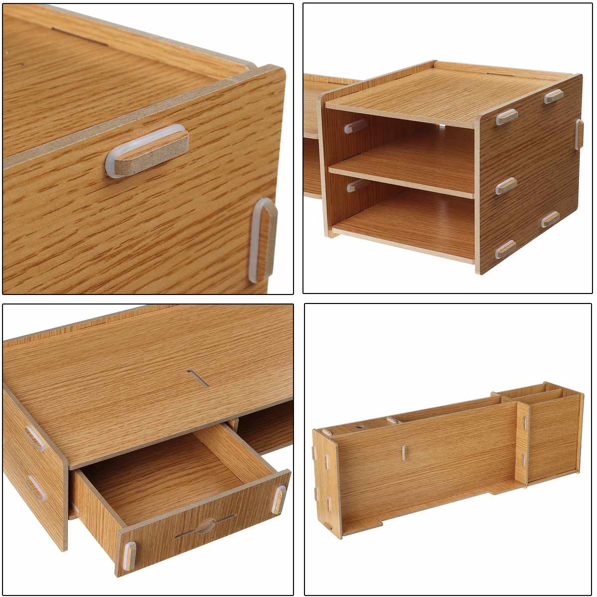 Multi-function Desktop Monitor Stand Neck Protection Computer Screen Riser Wood Shelf Plinth Strong Laptop Stand Desk Holder