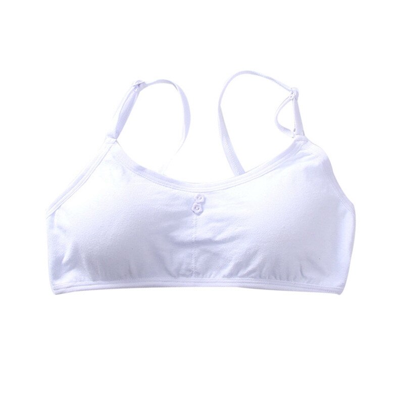 Kids Underwear Cotton Teen Training Bra for Girls Teenager Breathable Girl Vest Bras Children Clothing Random Color Training Bra: White