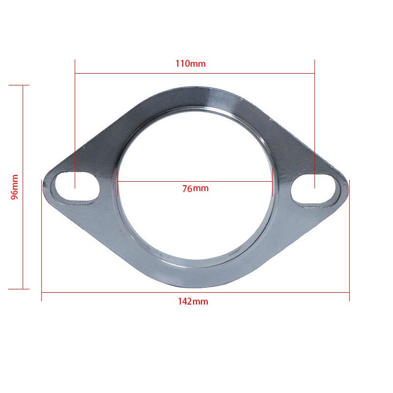 1 pçs acessórios do carro universal aço inoxidável silenciador do escape flange tubo de conexão 51mm 63mm 76mm junção: 76mm 1pcs