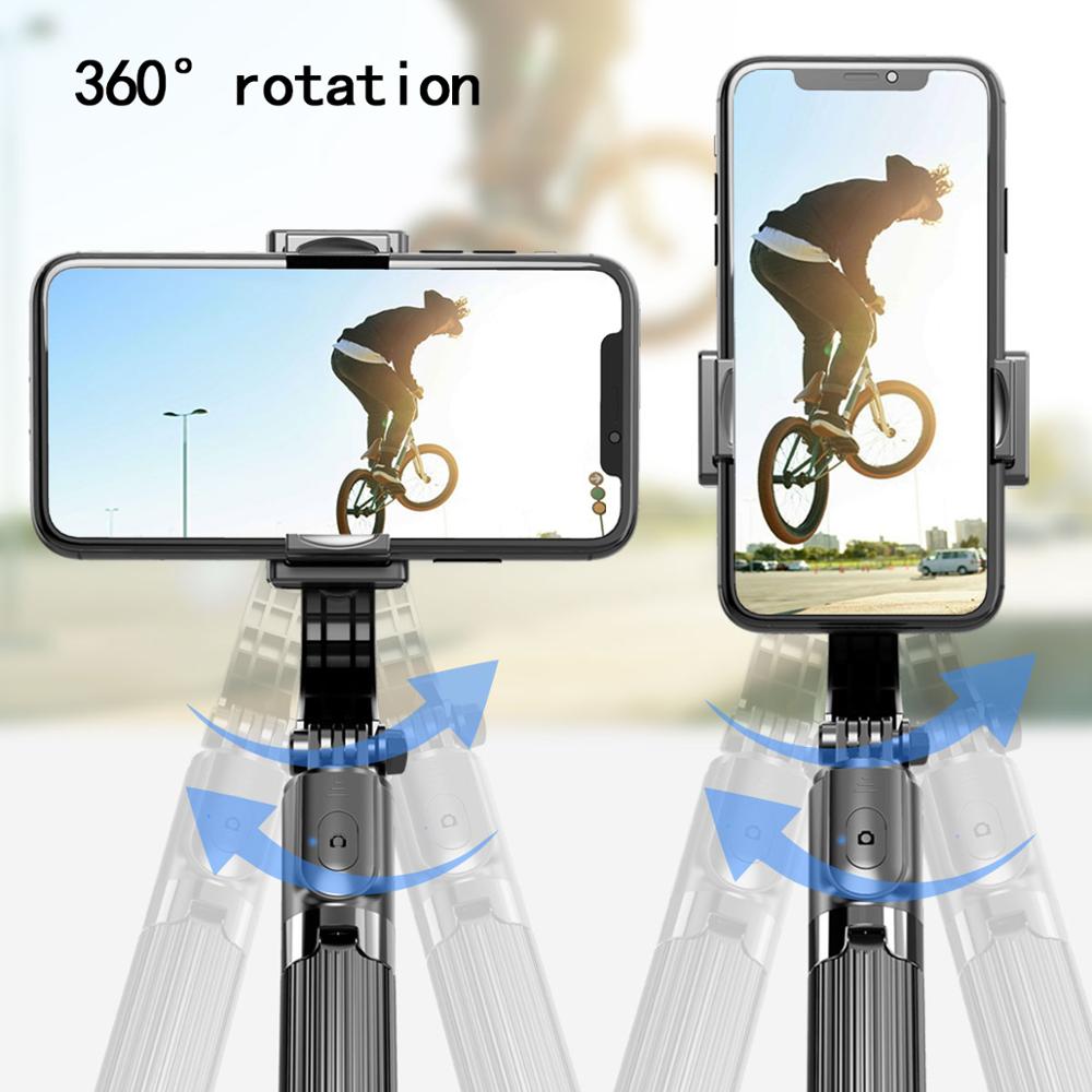 Anti-Schütteln Smartphone Handheld Gimbal Stabilisatoren Selfie Stock Stativ Drahtlose Bluetooth Fernbedienung Erweiterbar Faltbare