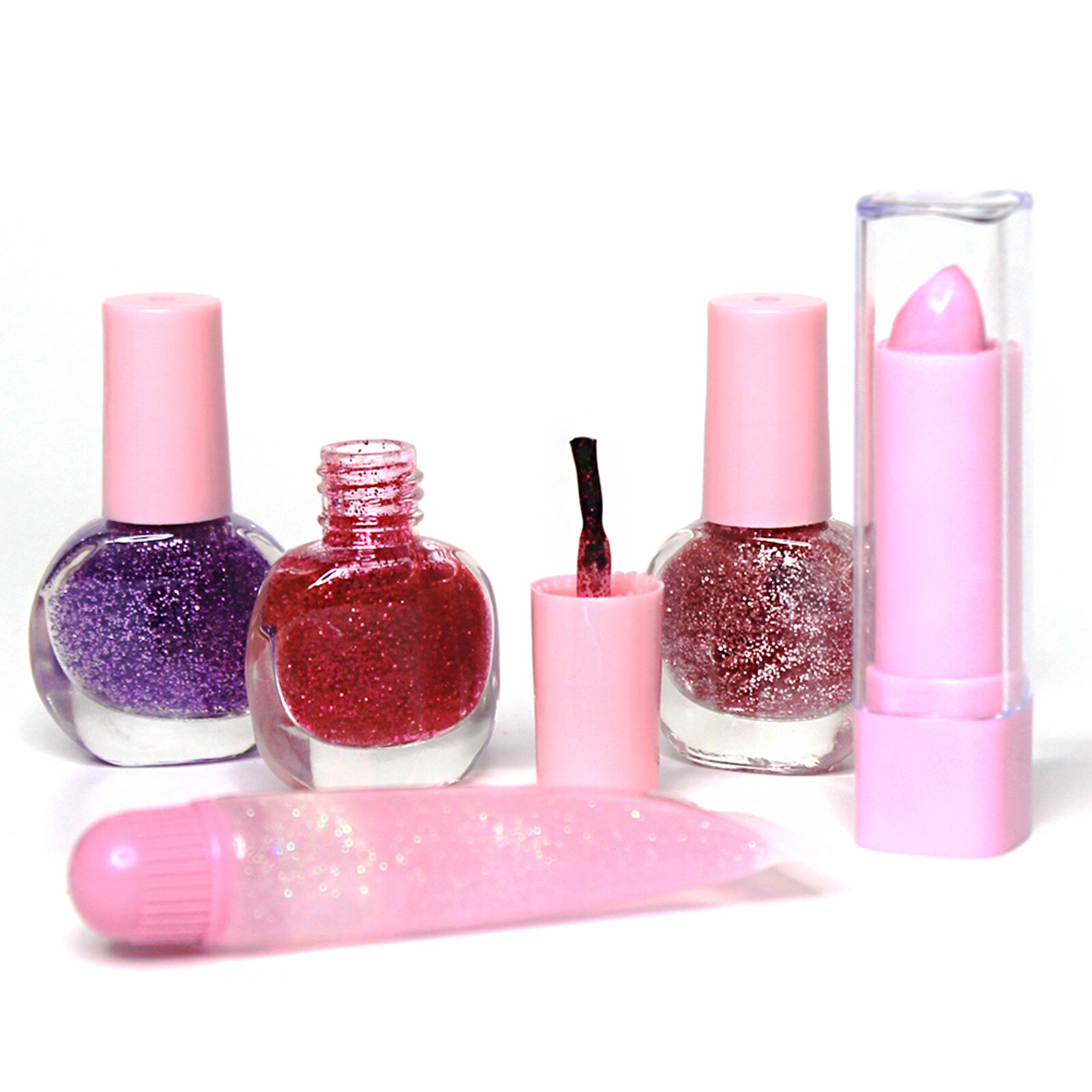 Juguete de maquillaje de simulación para niños, conjunto de cosméticos de esmalte de uñas y pintalabios, juguete educativo para niñas, de cumpleaños