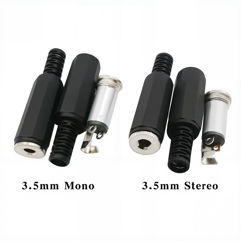 5/20 szt. Gniazdo audio 3,5 mm żeńskie stereofoniczny mononukleoza robić lutowania, adapter elektryczny, czarne