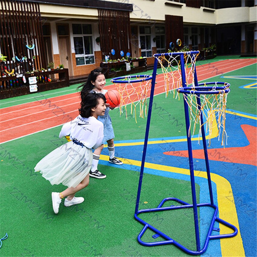 Equipo de deportes al aire libre para niños, soporte de baloncesto de Metal para guardería, bastidor de tablero trasero, Marco, juguete de juego multifuncional