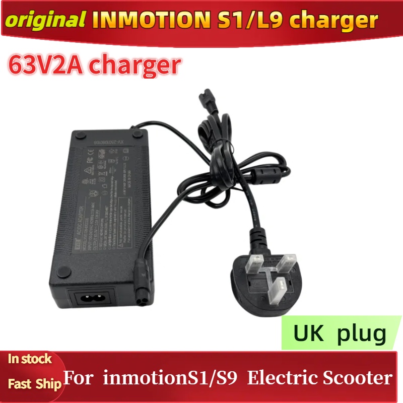 Cargador Original para patinete eléctrico INMOTION S1/L9, INMOTION Kickscooter, cargador de batería de litio de 63V, accesorios de fuente de alimentación: Rojo