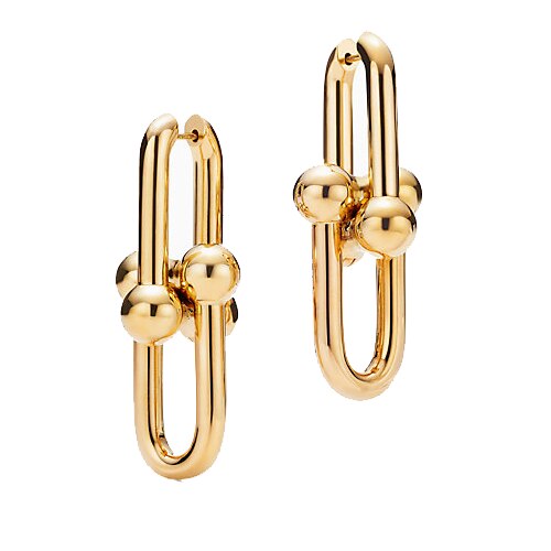 YS boucles d'oreilles titane acier matériel Premium édition Original TIF lien boucles d'oreilles: b-Titanium steel