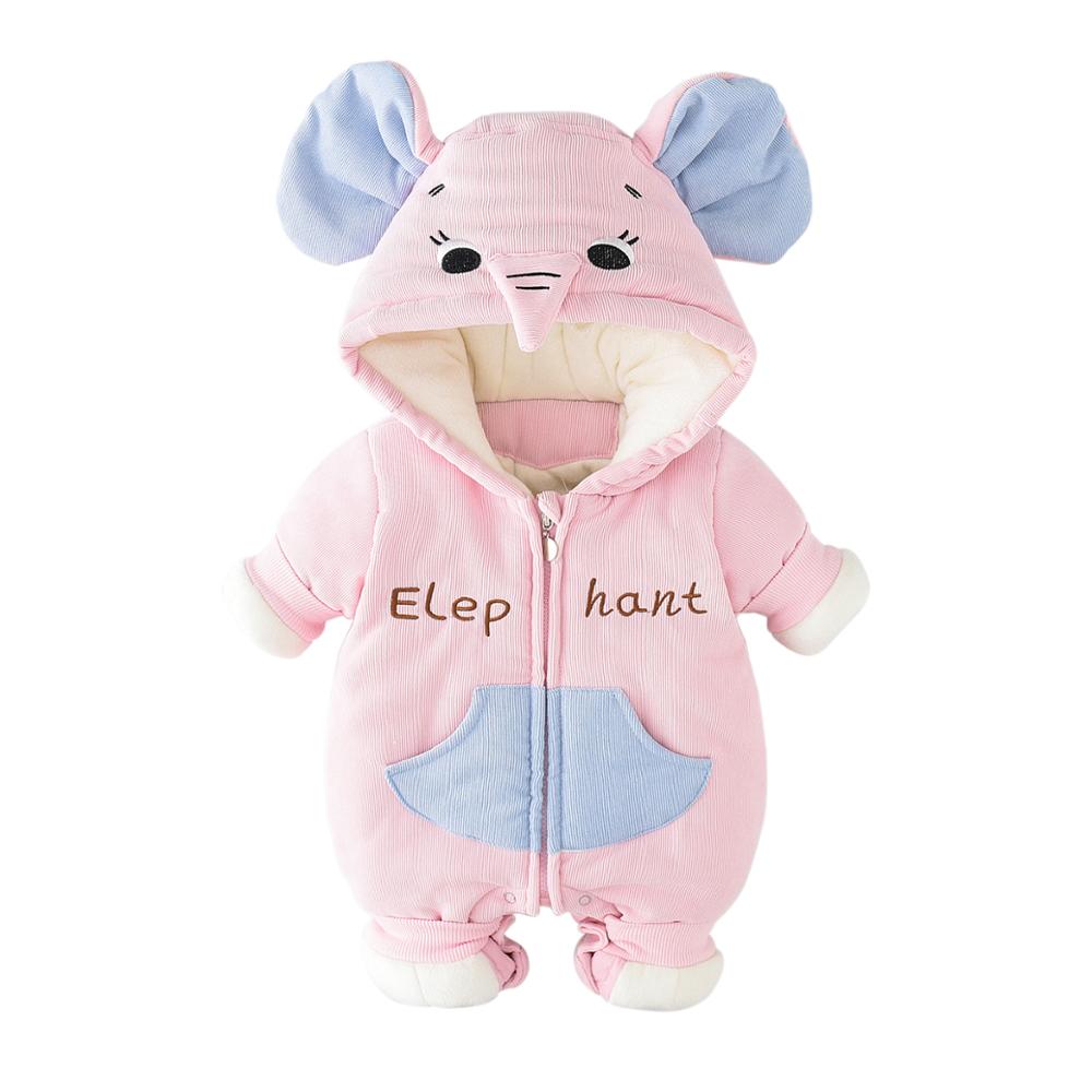Baby Kleidung Baby Body Neugeborenen Baby Winter Strampler Elefanten Paded Strampler Junge Mädchen Kleidung Säuglings Overalls 6m ~ 24m