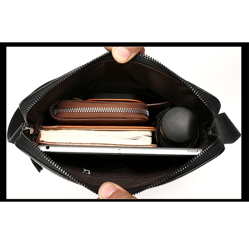 AVANCO Lederen polstas voor mannen van rundleer (126D) herentas echt lederen tas tas nieuw, zwart, eenheidsmaat