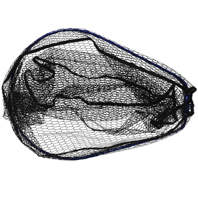 Foldable Carp Fishing Large Size Soft Mesh Fishing Landing Net Head Integrated Folding Net Frame Copy Net Fishing Net Ring