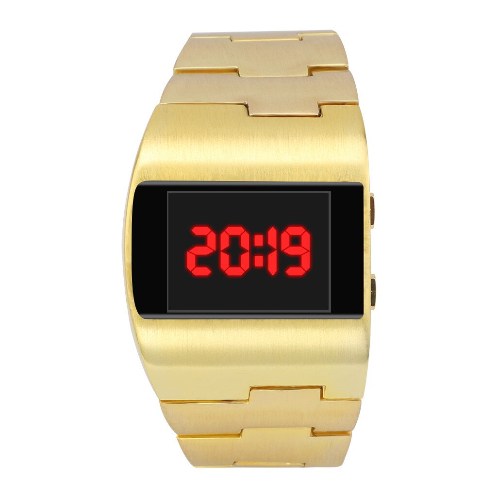 OTOKY Watch Men's Cool Handsome Steel Band Monochrome Digital Electronic Quartz Watch Valentine's Day часыDG: D